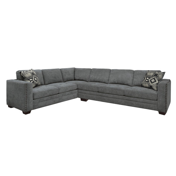 Homelegance Sidney Fabric 2 pc Sectional 9212GRY*23L3R IMAGE 1