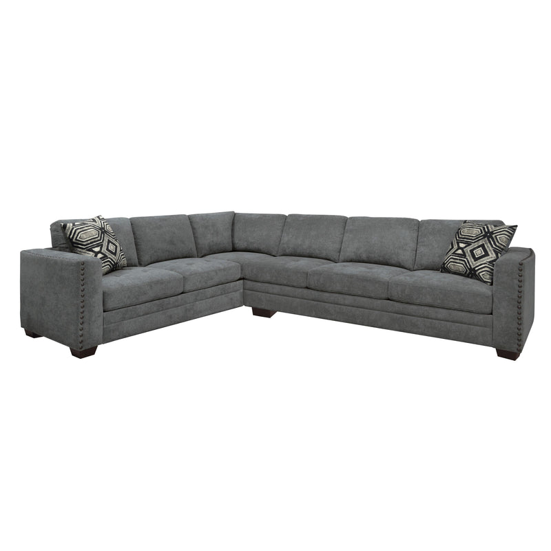 Homelegance Sidney Fabric 2 pc Sectional 9212GRY*23L3R IMAGE 1