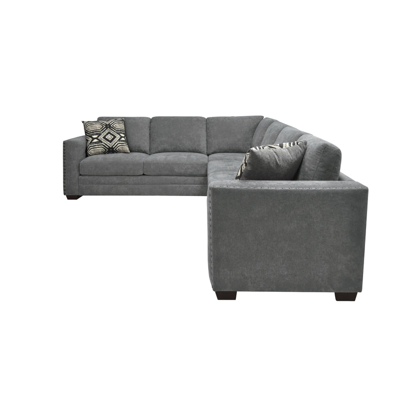 Homelegance Sidney Fabric 2 pc Sectional 9212GRY*23L3R IMAGE 2