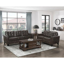 Homelegance Donegal Stationary Leather Look Loveseat 9234DB-2 IMAGE 5