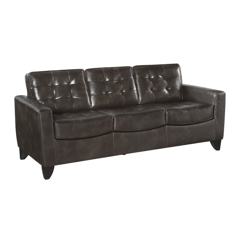 Homelegance Donegal Stationary Leather Look Sofa 9234DB-3 IMAGE 2