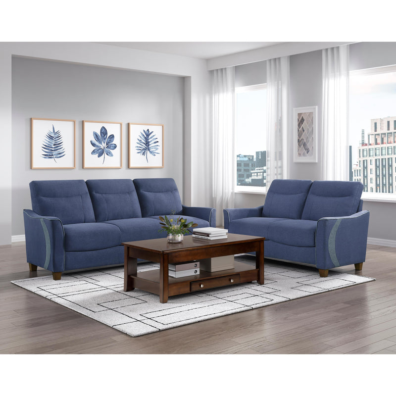 Homelegance Harstad Stationary Fabric Loveseat 9236BU-2 IMAGE 5