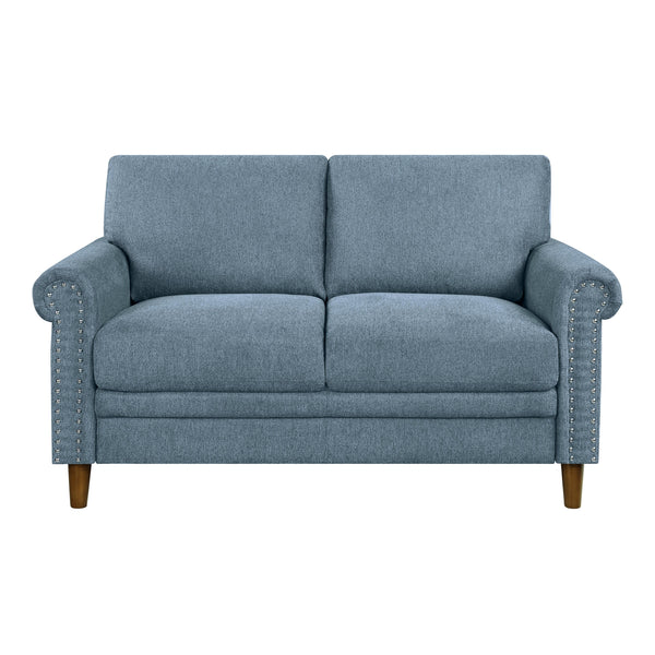 Homelegance Kinsale Stationary Fabric Loveseat 9240BUE-2 IMAGE 1