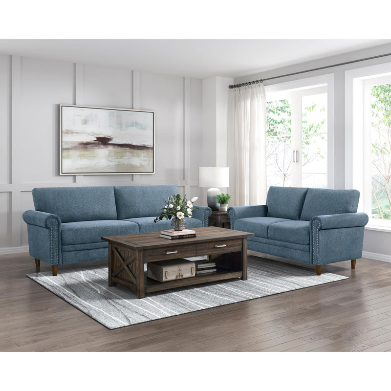 Homelegance Kinsale Stationary Fabric Sofa 9240BUE-3 IMAGE 4