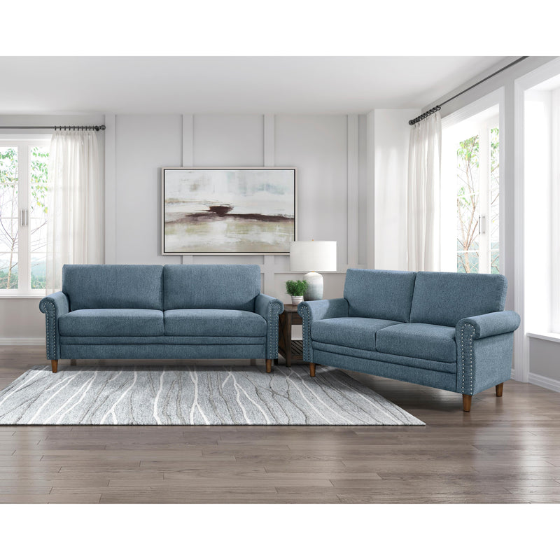 Homelegance Kinsale Stationary Fabric Sofa 9240BUE-3 IMAGE 5