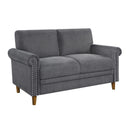 Homelegance Kinsale Stationary Fabric Loveseat 9240DGY-2 IMAGE 2