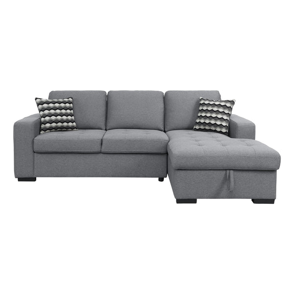 Homelegance Solomon Fabric 2 pc Sectional 9313GY*22LRC IMAGE 1