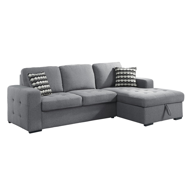 Homelegance Solomon Fabric 2 pc Sectional 9313GY*22LRC IMAGE 2