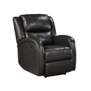 Homelegance Foxcroft Power Leather Look Recliner 9316PUBR-1PW IMAGE 2