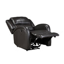 Homelegance Foxcroft Power Leather Look Recliner 9316PUBR-1PW IMAGE 5