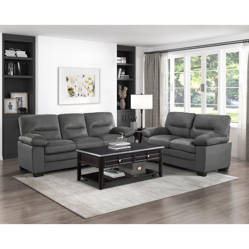 Homelegance Keighly Stationary Fabric Loveseat 9328DG-2 IMAGE 4
