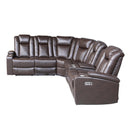 Homelegance Caelan Power Reclining Leather Look 3 pc Sectional 9366DB*SC IMAGE 2