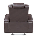 Homelegance Caelan Power Leather Look Recliner 9366DB-1PWH IMAGE 4