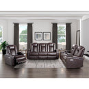 Homelegance Caelan Power Leather Look Recliner 9366DB-1PWH IMAGE 8