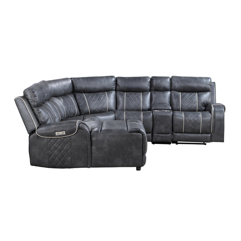 Homelegance Gabriel Power Reclining Fabric 6 pc Sectional 9377GRY*6LCRRPW IMAGE 2