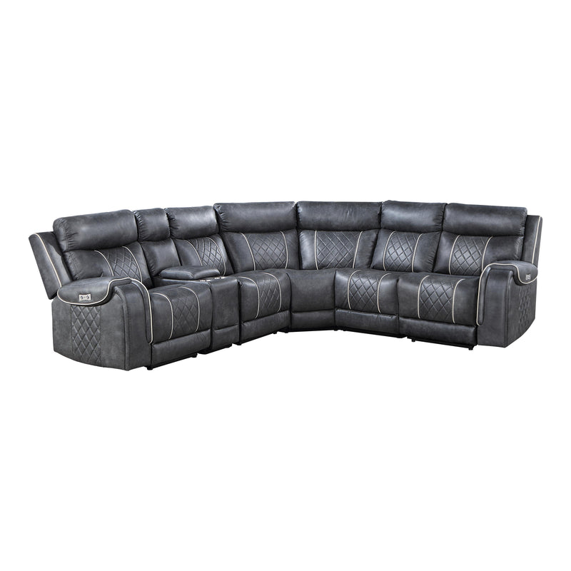 Homelegance Gabriel Power Reclining Fabric 6 pc Sectional 9377GRY*6LRRRPW IMAGE 1