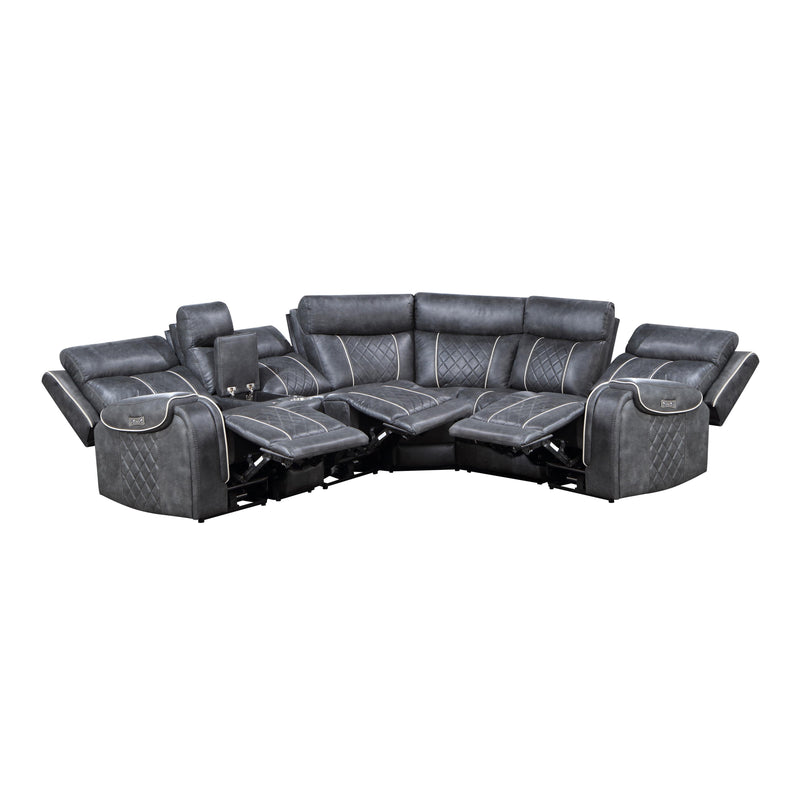Homelegance Gabriel Power Reclining Fabric 6 pc Sectional 9377GRY*6LRRRPW IMAGE 5