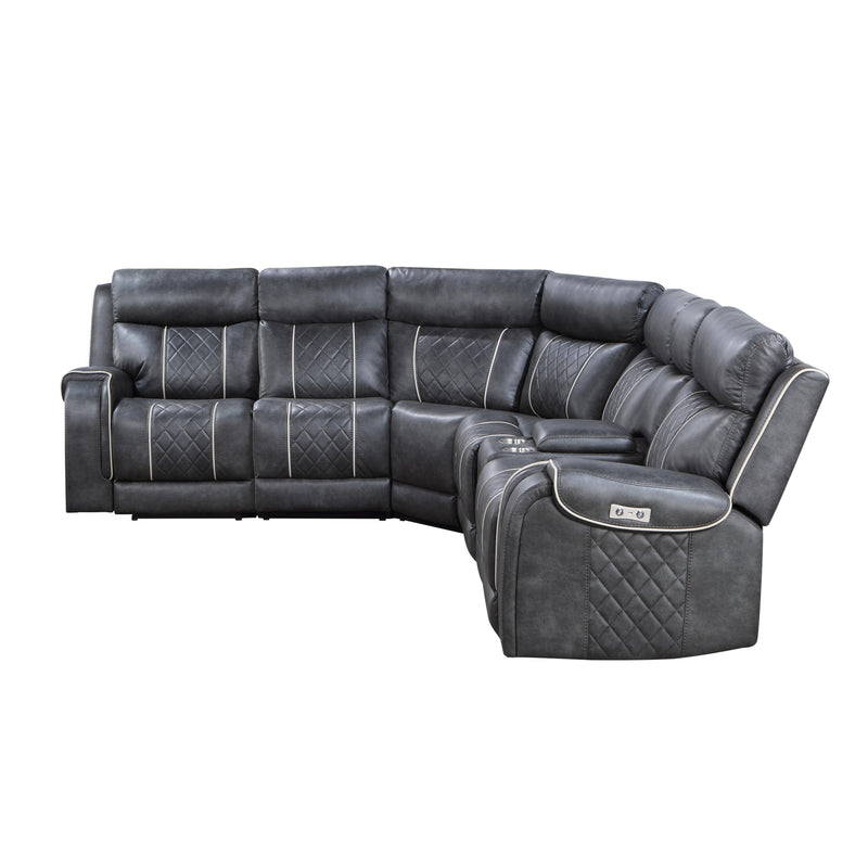 Homelegance Gabriel Power Reclining Fabric 6 pc Sectional 9377GRY*6LRRRPW IMAGE 8