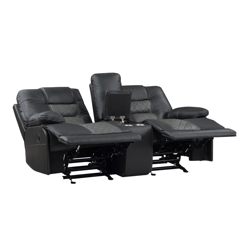 Homelegance Fabian Reclining Loveseat 9388GRY-2 IMAGE 4