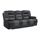 Homelegance Fabian Reclining Sofa 9388GRY-3 IMAGE 2