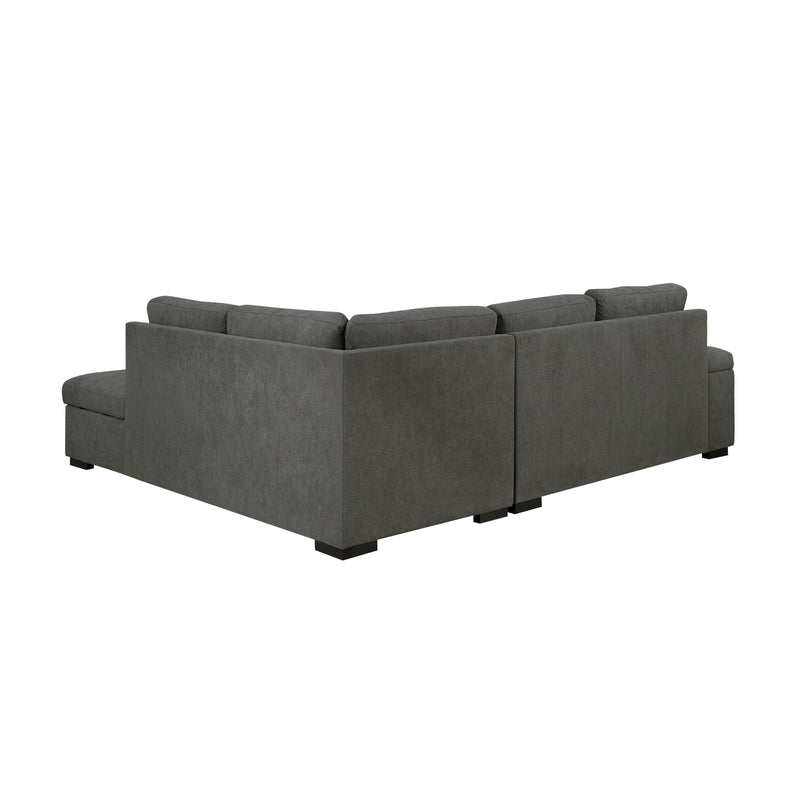 Homelegance Brooklyn Park Fabric Sleeper Sectional 9390DG*22LRC IMAGE 5