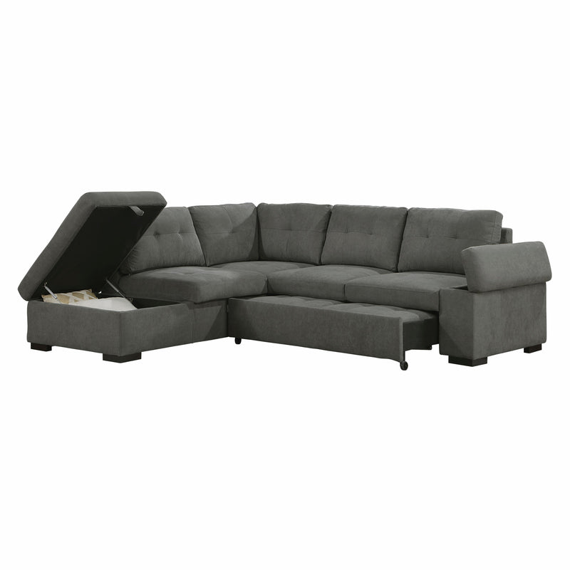 Homelegance Brooklyn Park Fabric Sleeper Sectional 9390DG*2LC2R IMAGE 10