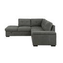 Homelegance Brooklyn Park Fabric Sleeper Sectional 9390DG*2LC2R IMAGE 3