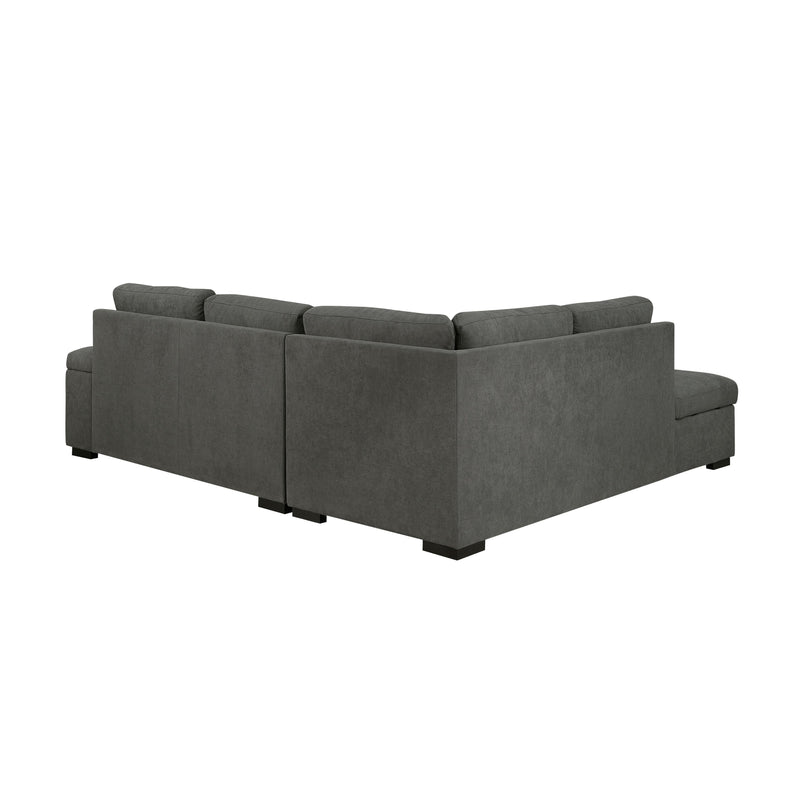 Homelegance Brooklyn Park Fabric Sleeper Sectional 9390DG*2LC2R IMAGE 5