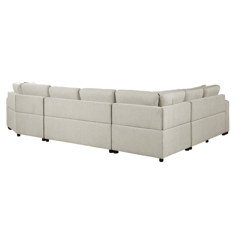 Homelegance Logansport Fabric Sleeper Sectional 9401BEG*42LRU IMAGE 3
