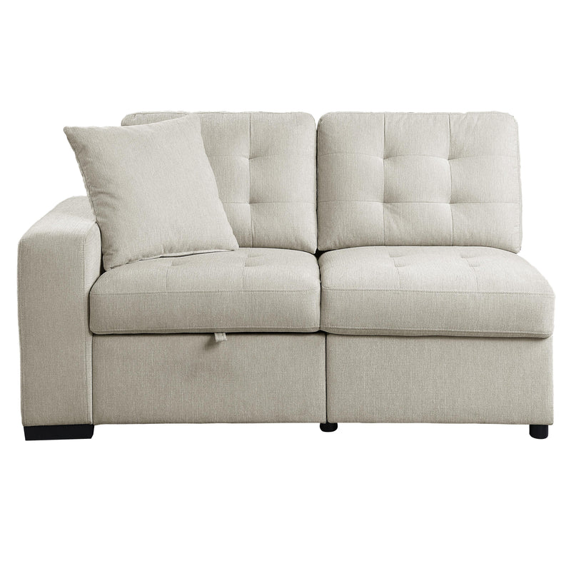 Homelegance Logansport Fabric Sleeper Sectional 9401BEG*42LRU IMAGE 5