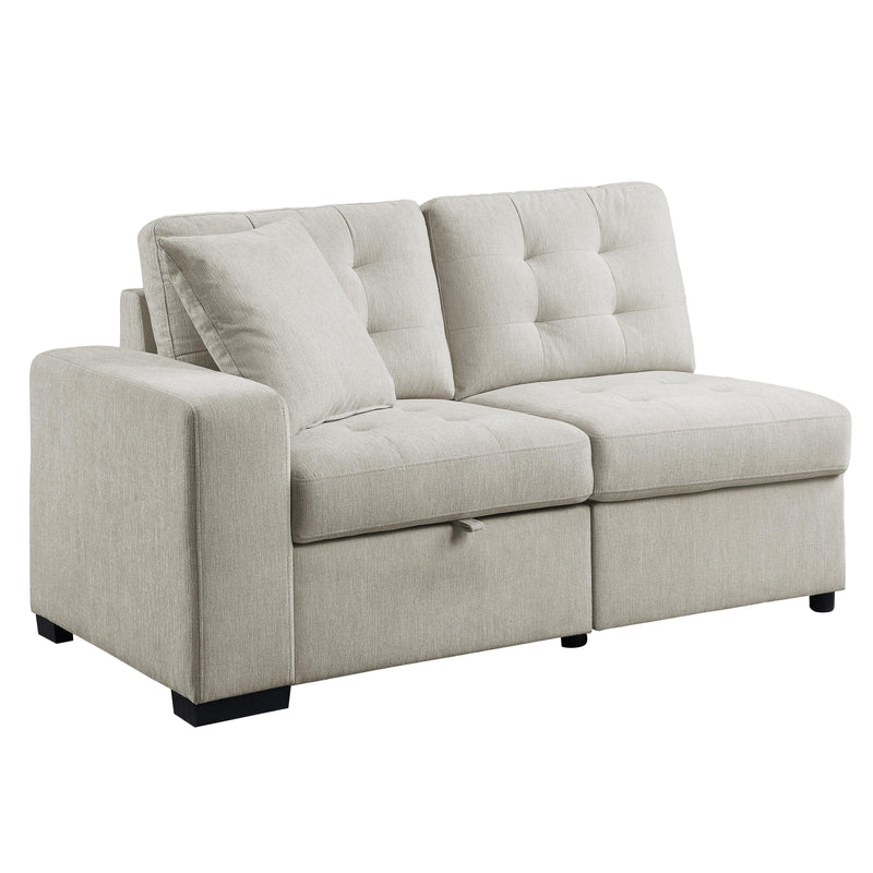 Homelegance Logansport Fabric Sleeper Sectional 9401BEG*42LRU IMAGE 6