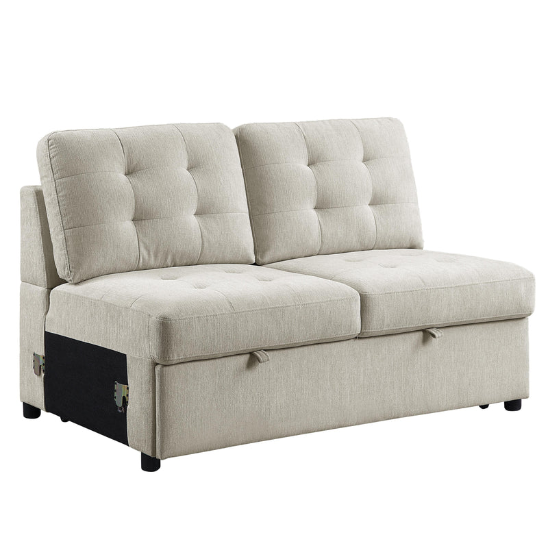Homelegance Logansport Fabric Sleeper Sectional 9401BEG*42LRU IMAGE 8