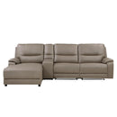 Homelegance LeGrande Power Reclining Leather 4 pc Sectional 9429TP*4LCRRPWH IMAGE 1