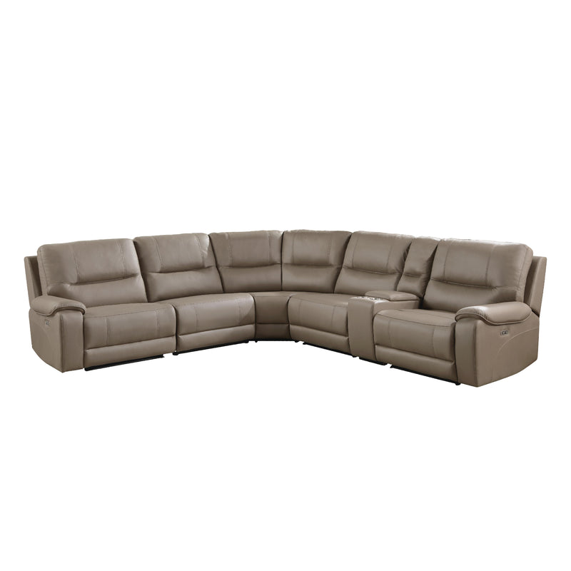 Homelegance LeGrande Power Reclining Leather 6 pc Sectional 9429TP*6LRRRPWH IMAGE 1