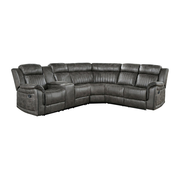 Homelegance Centeroak Reclining Fabric 3 pc Sectional 9479BRG*SC IMAGE 1