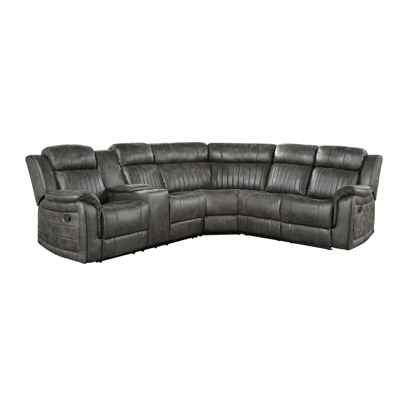 Homelegance Centeroak Reclining Fabric 3 pc Sectional 9479BRG*SC IMAGE 1