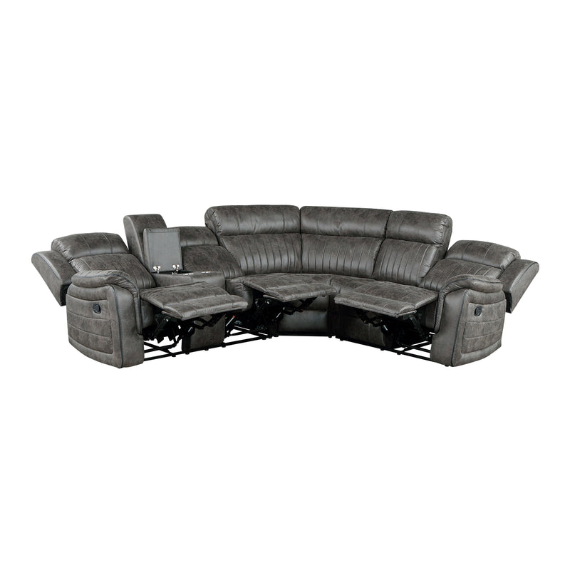 Homelegance Centeroak Reclining Fabric 3 pc Sectional 9479BRG*SC IMAGE 5