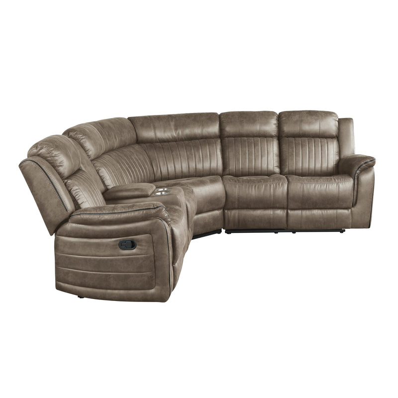 Homelegance Centeroak Reclining Fabric 3 pc Sectional 9479SDB*SC IMAGE 2