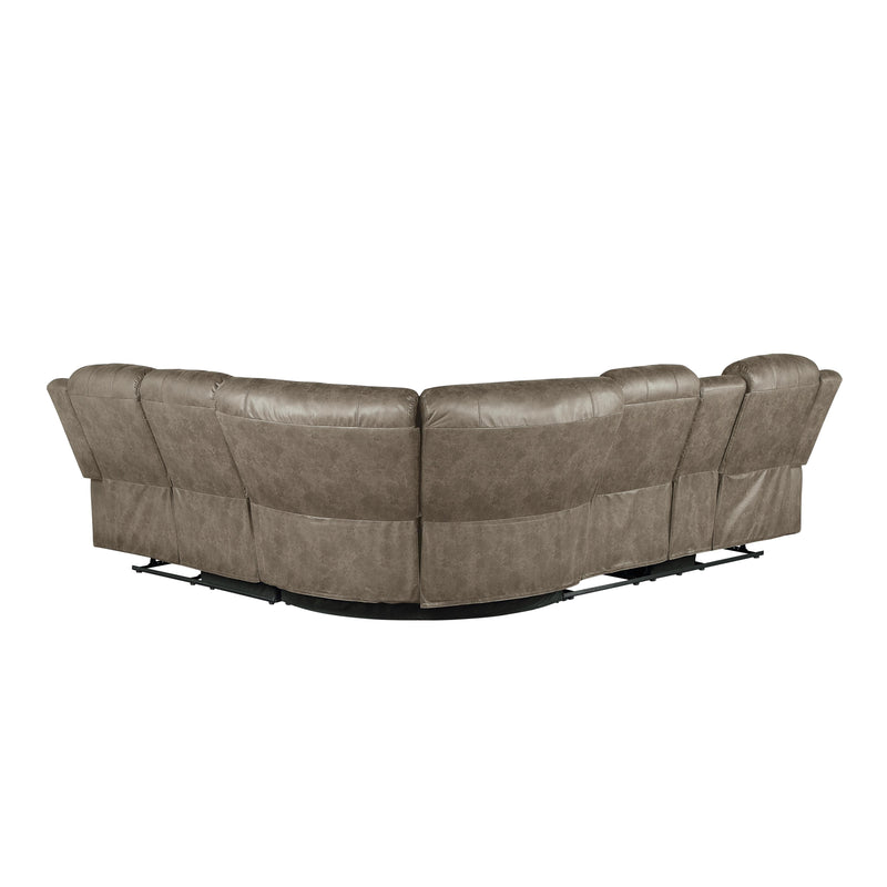 Homelegance Centeroak Reclining Fabric 3 pc Sectional 9479SDB*SC IMAGE 4
