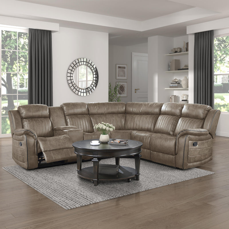 Homelegance Centeroak Reclining Fabric 3 pc Sectional 9479SDB*SC IMAGE 7