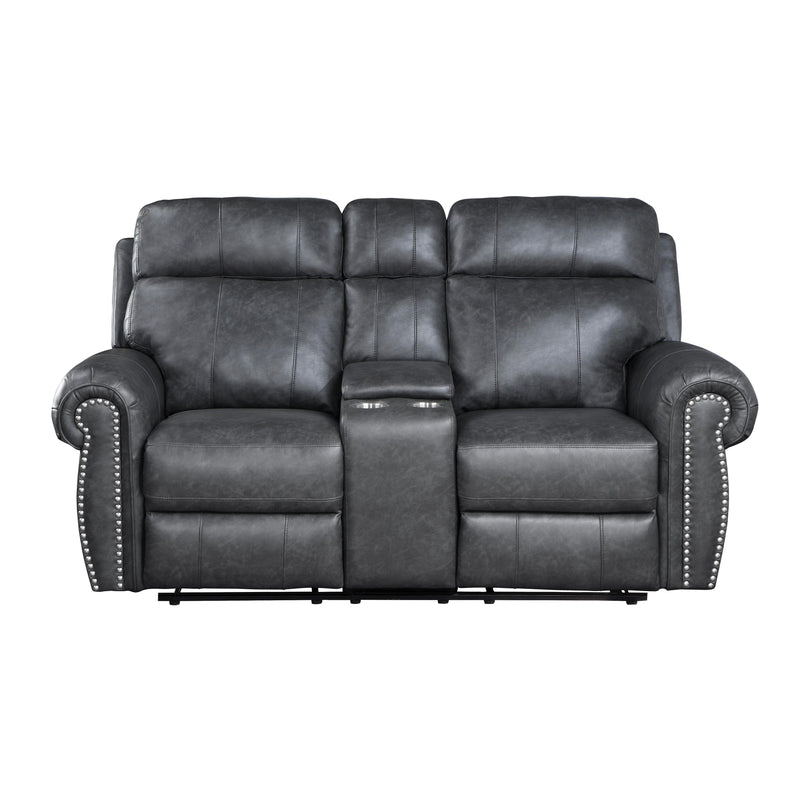 Homelegance Granville Reclining Loveseat 9488GY-2 IMAGE 1