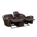 Homelegance Center Hill Reclining Leather Match Loveseat 9668NBR-2 IMAGE 4