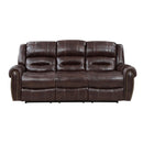 Homelegance Center Hill Reclining Leather Match Sofa 9668NBR-3 IMAGE 1