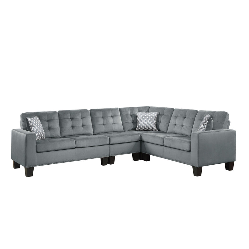 Homelegance Lantana Fabric 2 pc Sectional 9957GY*SC IMAGE 1