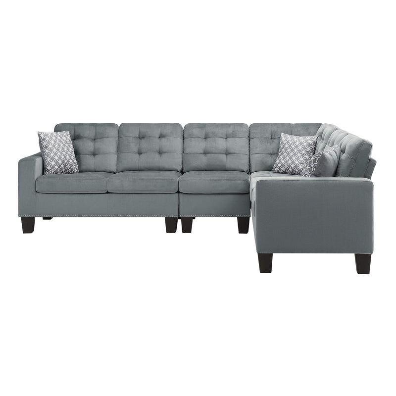 Homelegance Lantana Fabric 2 pc Sectional 9957GY*SC IMAGE 2