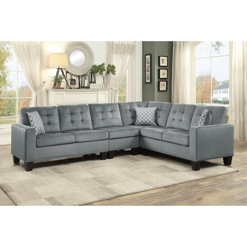 Homelegance Lantana Fabric 2 pc Sectional 9957GY*SC IMAGE 5