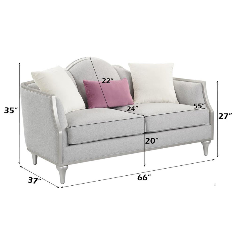 Acme Furniture Kasa LV01500 Loveseat with 3 Pillows IMAGE 7