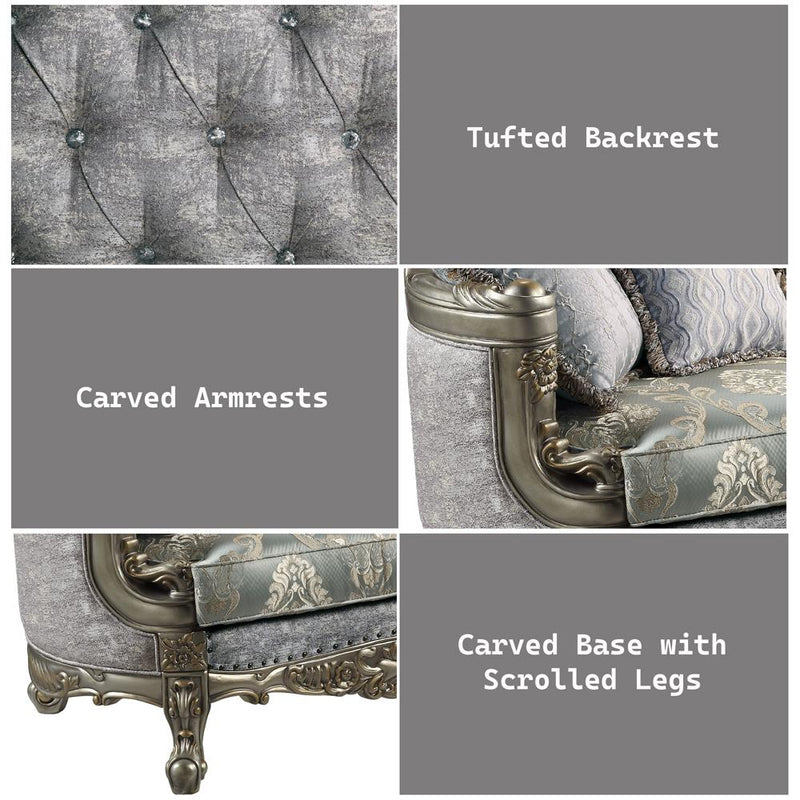 Acme Furniture Miliani LV01781 Loveseat with 3 Pillows IMAGE 13