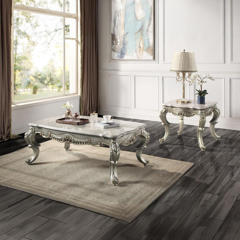 Acme Furniture Miliani LV01784 End Table with Marble Top IMAGE 6