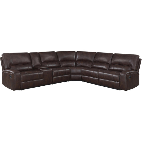 Coaster Furniture Brunson Reclining Leatherette 3 pc Sectional 600440 IMAGE 1